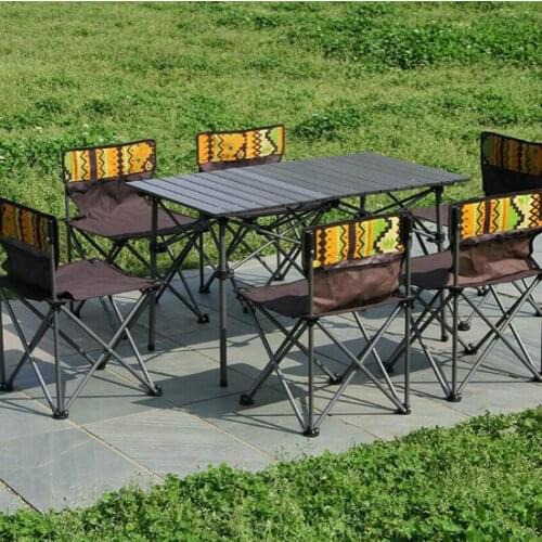 Camping Table Chair set Aluminium Alloy Picnic Table Ultra-light Durable Folding Table Chair Multifunctional table board