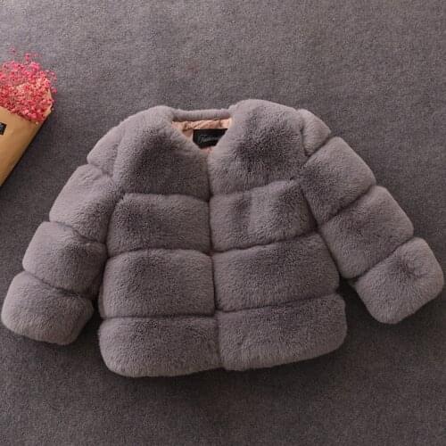 New Childrens Fur Stitching Thickening Small, Medium And Big Childrens Jacket Coat Autumn And Winter Warm Cotton Jacket