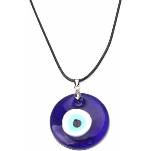 Sea Blue 30mm Evil Eye Pendants Necklace For Women Men Glass Turkey Evil Eyes Lucky Necklace Choker Jewelry Accessories