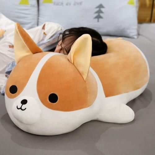 New 45/70/90CM Cute Fat Shiba Inu Dog Plush Toy Soft Kawaii Animal Cartoon Keji Dog Pillows Lovely Gifts For Kids Baby Children