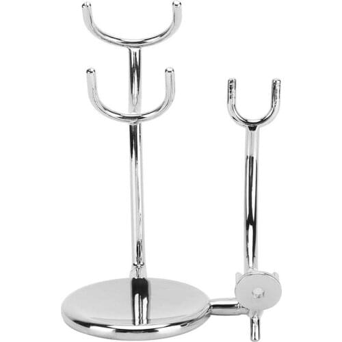 Manual Razor Shaving Brush Soap Bowl Stand Electroplating Metal Shaving Knife Stand Shaving Holder Stable Base Designs