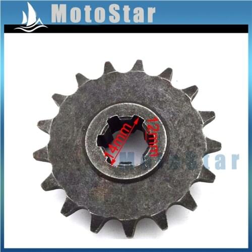 T8F 17 Tooth Minimoto Front Clutch Drum Gear Box Pinion Chain Sprocket Gear For 2 Stroke 47cc 49cc Mini Dirt Bike Crosser