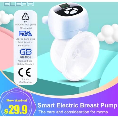 Wearable Smart Automatic Wireless Electric Breast Pump With High Suction Power USB Rechargeable Breast Milk Collector