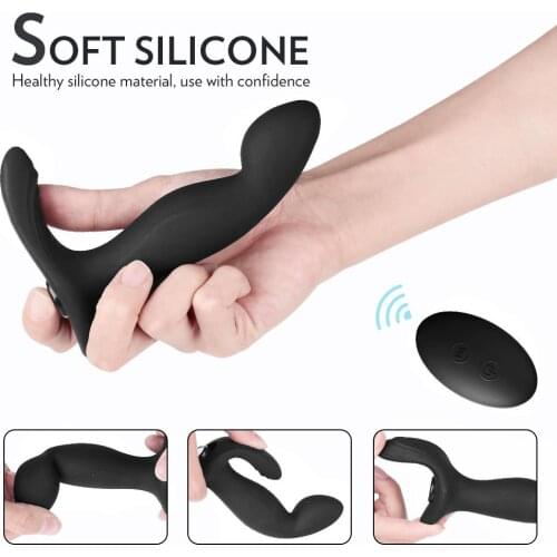 Remote Control Prostate Massage Vibrator Sex Toys For Men Silicone Butt Plug Prostate Massager Anal Toys adult sex toys for men