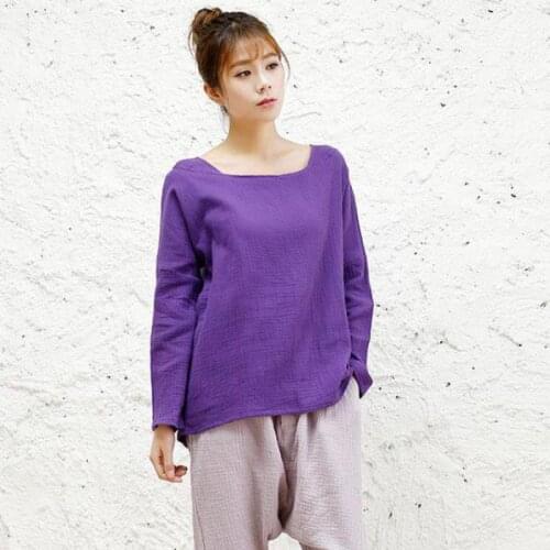 2020 Spring Original Loose Leisure Style Square Collar T Shirt Mori Girl Plus Size T-shirt Women Pullover Art Blusas Tops