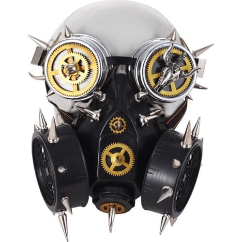 Women/Men Gothic Vintage Gears Spike Goggles Cosplay Punk Rivet Gas Masks Steampunk Party Mask Halloween Mask Glasses Retro