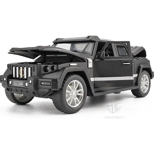 1:32 Metal Heavy Armored SUV Car Model Children Toys Alloy Simulation Off-road Bulletproof Vehicle 4 Doors Opened Pull Back