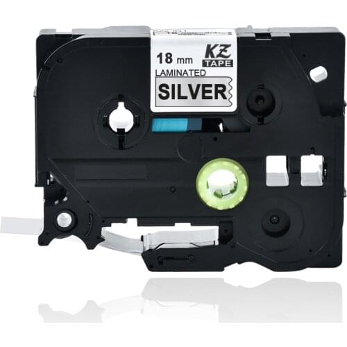 CIDY Tze 941 Tz941 black on silver laminated Compatible P touch 18mm tze-941 tz-941 tze941 Label Tape Cassette Cartridge