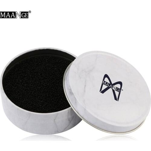 MAANGE 1Pcs Color Off Makeup Brush Cleaner Sponge Powder Remover Marbling Make Up Brushes Washing Cleaning Metal Box Beauty Tool