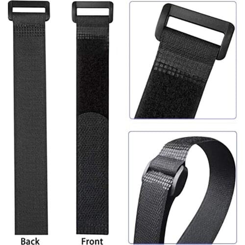 10 Pcs/lot 2cm * 20cm Nylon Reverse Buckle Hook Loop Fastener Cable Ties Velcroing Strap Sticky Line Finishing