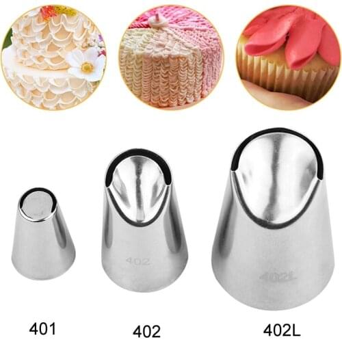 3 pcs/lot Dahlia Petals Ruffle Tips Icing Piping Nozzles Fondant Cake Decorating Pastry Tip Set Cupcake Tools Bakeware