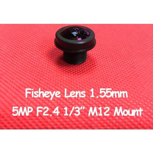 5 Megapixel F2.4 1/3 inch Super Wide Angle 194 degree Fisheye Lens 1.55mm for 4MP OV4869 CCTV IP Camera