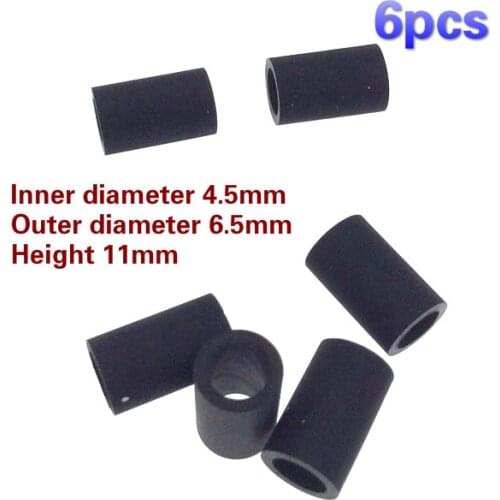 6pcs 6.5*4.5*11mm for Walkman tape recorder drive pinch roller rubber ring cassette deck audio pressure belt pulley