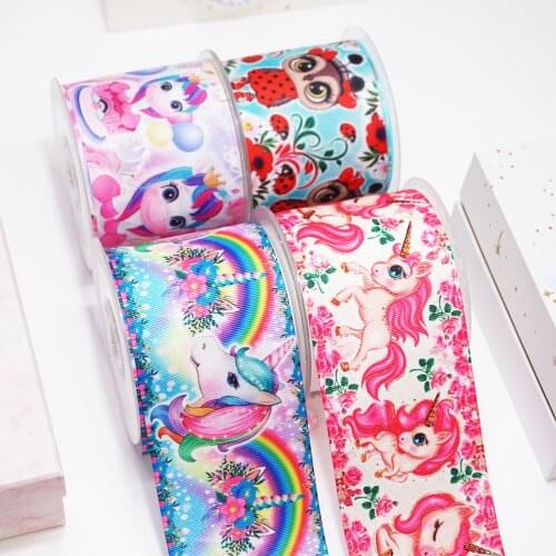 DIY Cartoon Animal Printed Grosgrain Ribbon For Craft Supplies Sewing Accessories 5 Yards. 47703