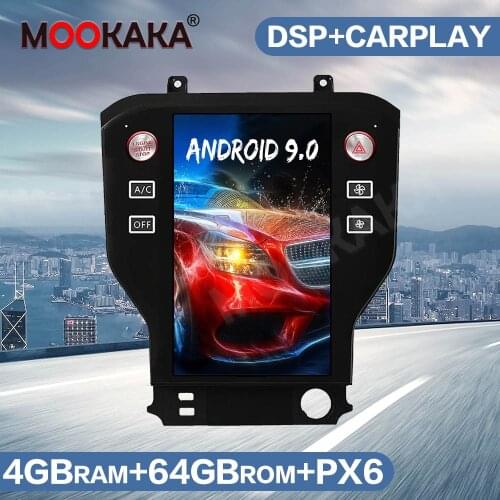 Tesla Style Android 9.0 4GB 64GB Car Radio GPS Navigation For Ford Mustang 2015-2019 Auto Stereo Car Player Head Unit DSP Audio