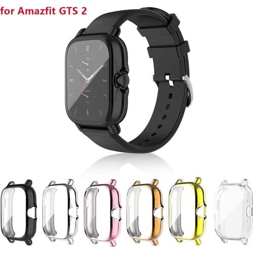 Fashion Solid Color TPU Silicone Case For Amazfit GTS 2 Watch Accessories Fashion Ultra-thin Anti-scratch Shockproof Case Cover