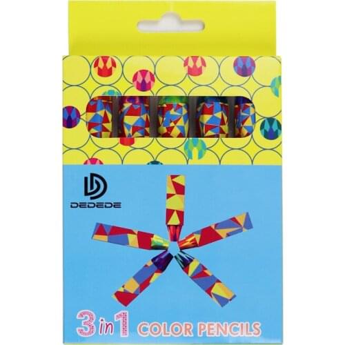 DEDEDE 5pcs Wax Crayons Creative Graffiti 3 in 1 Color Pencils Non-Toxic Rainbow Magic Kawaii Crayon For Painting Art Supply