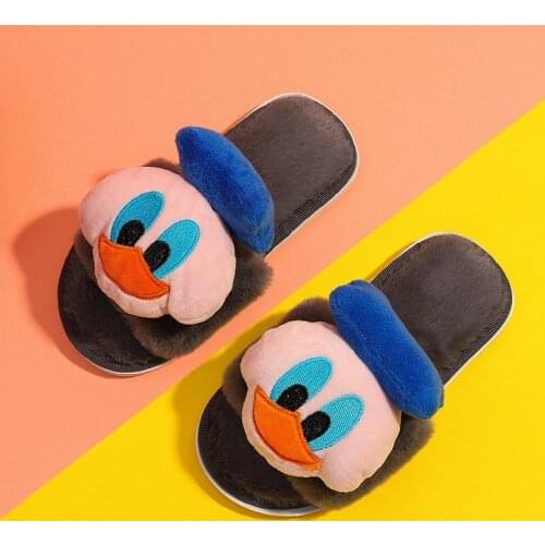 Baby Girls Cotton Slippers 2020 New Winter Childrens Cute Rabbit Plush Slippers Boys Home Indoor Shoes Furry Kids Slippers