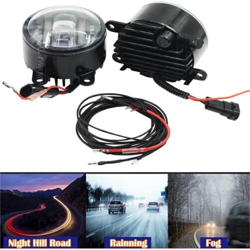 2PCS Replacement Black Car Front Fog Light Lamp Kit For Suzuki Jimny 2019-2020