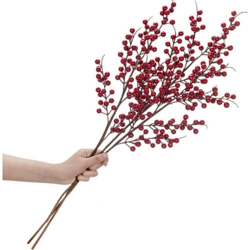 Creative Artificial Plant Vivid Office Desk Ornaments Polystyrene Styrofoam Festival Fake Berry Plants for Living Room Decor