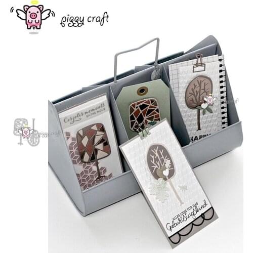 Piggy Craft metal cutting dies cut die mold New 2Pcs Irregular tree Scrapbook paper craft knife mould blade punch stencils dies