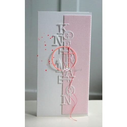 Mmao Crafts Metal Steel Cutting Dies German confirmation letter Stencil For DIY Scrapbooking Paper/photo Cards Embossing Dies