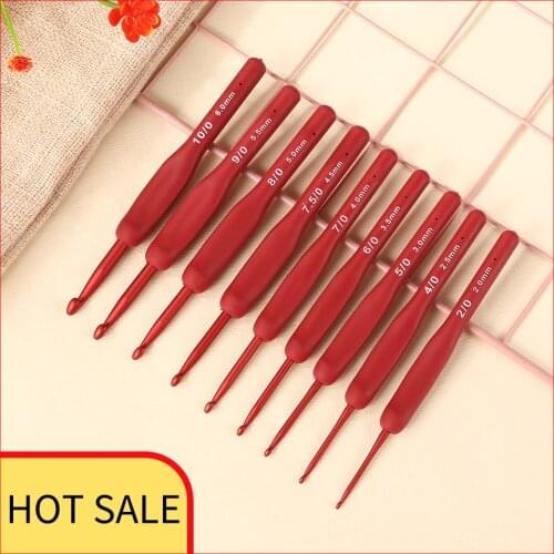 8/9pcs 0.5mm-6.0mm Yarn Knitting Needles Set DIY Craft Hand Sweater Sewing Accessories Aluminum Crochet Hooks Kits