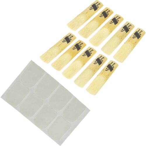 10pcs 2.5 Reed Strength Bamboo w/ Pads for bE Alto Saxophone Sax Accessories