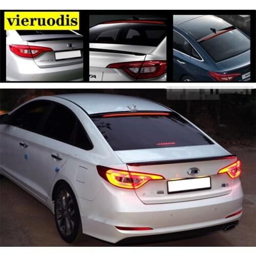 Light guide LED high brake light LED Roof Long Surface-Emitting SpoilerBlack For Hyundai Sonata LF 2011