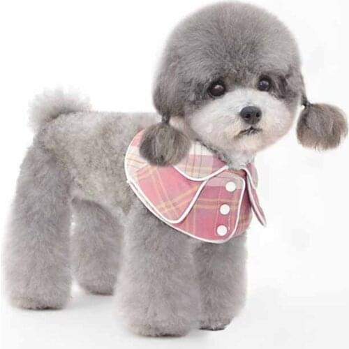 New plaid pet clothes dog clothes pet small cloak shawl puppy clothes pet clothes dog accessories