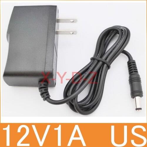 New AC 100V-240V Converter Adapter DC 12V 1A / 1000mA Power Supply US AC/DC 5.5 mm x 2.1mm 50PCS + DHL Free shipping 3 - 5 day