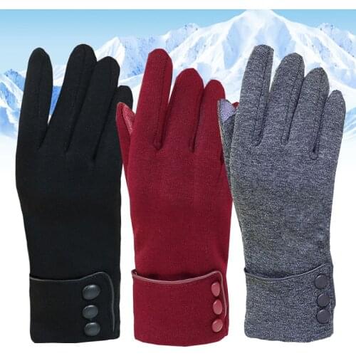 New Fashion Winter Gloves Warm Touch Screen Riding Windproof Internal Plush Warm Catch Velvet Gloves Women Outdoor Gloves Spring