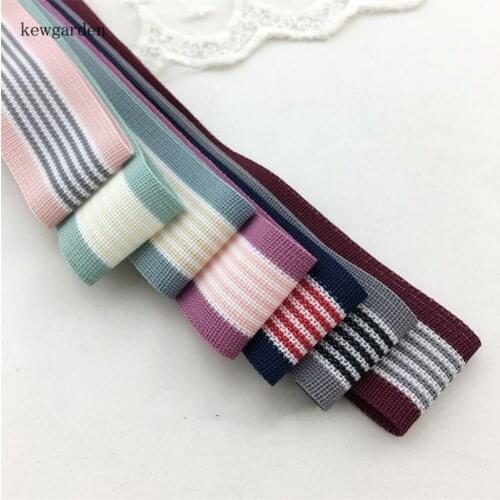 Kewgarden DIY Bowknot Accessories Knitting Stripe Satin Ribbons 1" 1.5" 5/8" 16mm 25mm 38mm Handmade Tape Webbing 10 Yards