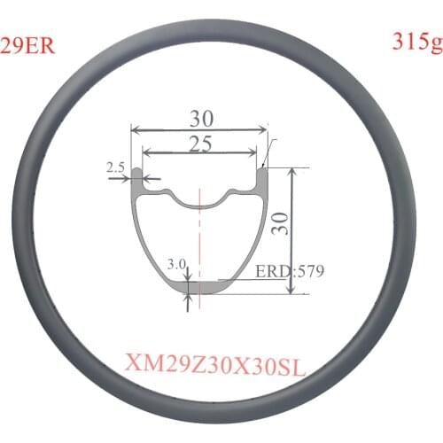 Sales! Special Offer 315g 29er Carbon Rims 30mm width 30mm high MTB rims Asymmetric rims Carbon MTB Ring super light fast ship