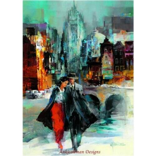 Needlework for embroidery X-stitch DIY French DMC High Quality - Counted Cross Stitch Kits 14 ct Oil painting - Romance I