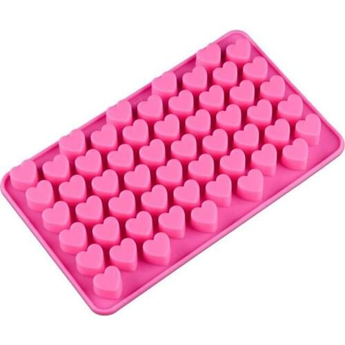 DIY Silicone Chocolate Mold 55 Holes 3D Mold Chocolate Baking Tools Non-stick Cake Love Heart Mold Bakeware Jelly Candy Mold