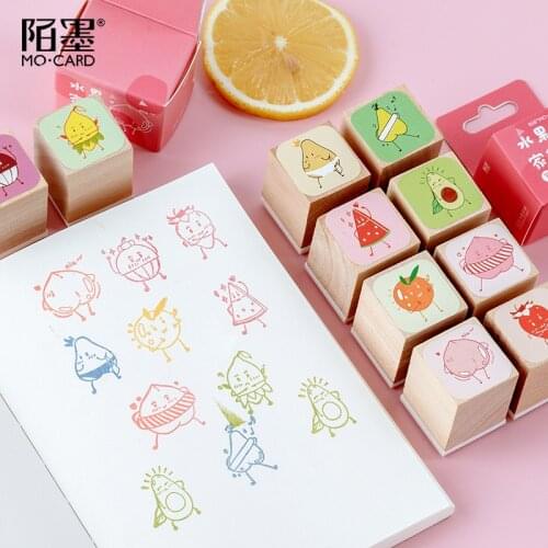 Cute cartoon Fruit series stamp DIY wooden rubber stamps for scrapbooking stationery scrapbooking standard stamp