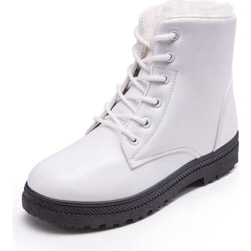 Size33-44 Chunky Motorcycle Boots for Women Autumn 2019 Fashion Round Toe Lace-up Combat Boots Ladies Shoes