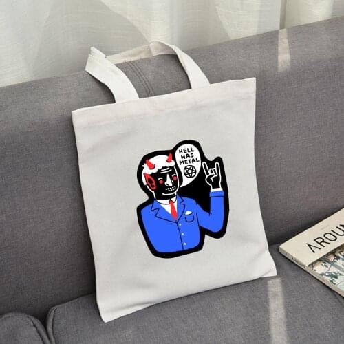 Japan Style Cartoon Tote Shopping Bag for Lady Ulzzang Harajuku Canvas Shoulder Bag Students Cloth Eco Foldable Shopper Bags