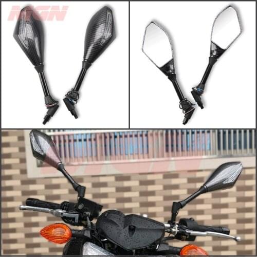 2 X LED Turn Lights Side Mirrors Turn Signal Indicator Rearview Mirror Motorcycle For Honda Suzuki Kawasaki Ducati Yamaha BMW