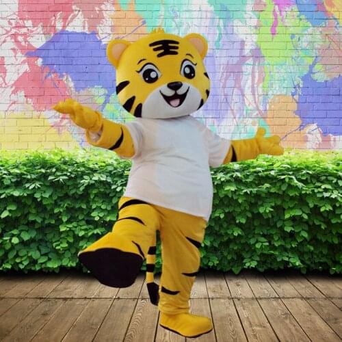 Tiger Mascot Cartoon Doll Exotic Cosplay Costumes for Adult Christmas Halloween Birthday Party Easter Carnival