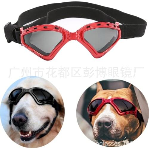 Triangle V Formation Border Pet Sunglasses Big Dog Sunglasses Foldable Cat Dog Goggles