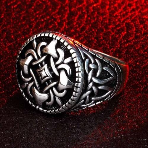 Heavy Chain Silver Ring Vintage Men Silver Ring Made In Turkey Solid 925 Sterling Silver