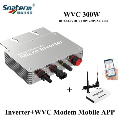 WIFI Version Micro WVC 350W 300W MPPT Solar Grid Tie Power Inverter On-grid PV Inverter Wireless Converter home use Mobile APP