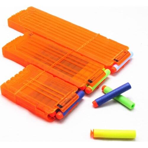 6-18 Orange Reload Clip For Nerf Magazine Round Darts Replacement Toy Gun Soft Bullet Clip For Nerf Blaster Arma De Brinquedo
