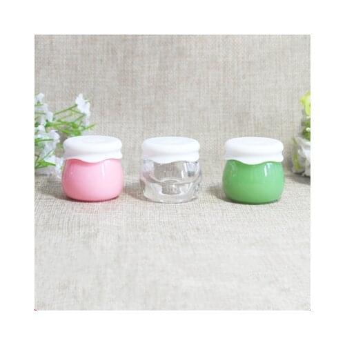 10/30/50pcs Portable Acrylic Cosmetic Empty Jars 10g Cream Containers Cosmetic Bottle Pots Clear/Pink/Green Makeup Lip Balm Box