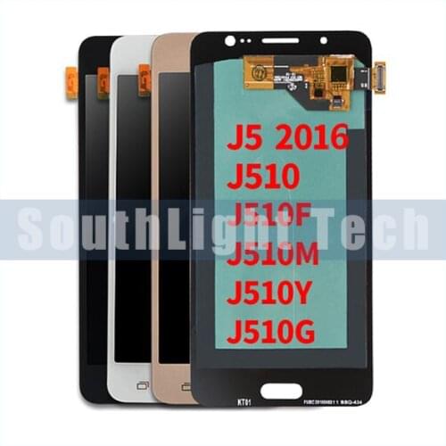 100% Tested Super AMOLED LCD for SAMSUNG Galaxy J5 2016 Display J510 J510F J510FN J510M Touch Screen Digitizer Assembly