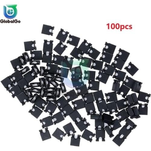 100pcs/Pack Pin Header Jumper Blocks Connector Jumper Cap Wire Housing Pitch 2.54mm for Computer Hard Drives Circuit Board