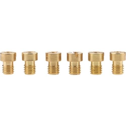 6pcs M5 Thread Carburetor Main Jet Kit 90.92.95.98.100.102 Size Replacement for Keihin OKO PE PWK