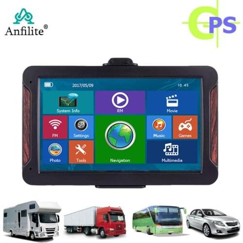 7 inch TFT LCD HD 800*480 truck bluetooth AVIN DDR3 256M 8GB windows CE 6.0 car vehicle GPS Navigation with sunshade